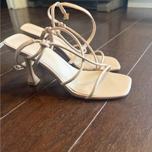 Chic Nude Strappy Heels